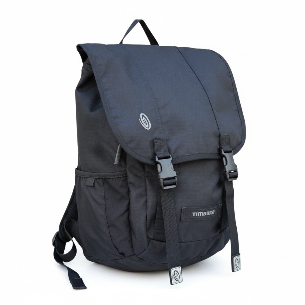 Timbuk2 Rogue Laptop Backpack Black Ballistic Nylon Messenger Style Commuter Bag
